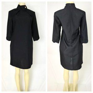 Black Long Sleeve Midi Dress Medium